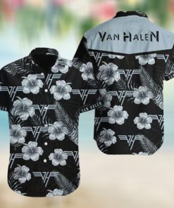 an Halen Hawaiian V Graphic Print Short Sleeve Hawaiian Casual Shirt