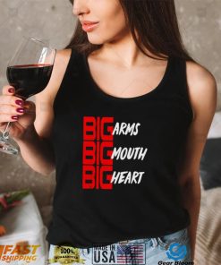 big arms mouth heart shirt shirt