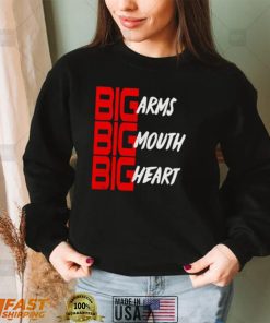 big arms mouth heart shirt shirt