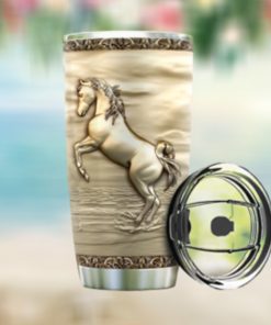 dHorse Couple Bronze Style TTZ3011007 Stainless Steel Tumbler