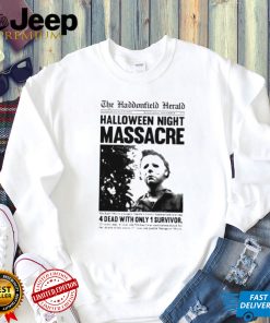 michael myers halloween haddonfield herald news article shirt shirt