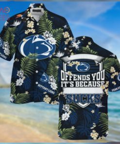limited penn state nittany lions summer hawaiian shirt and shorts with tropical patterns for fans