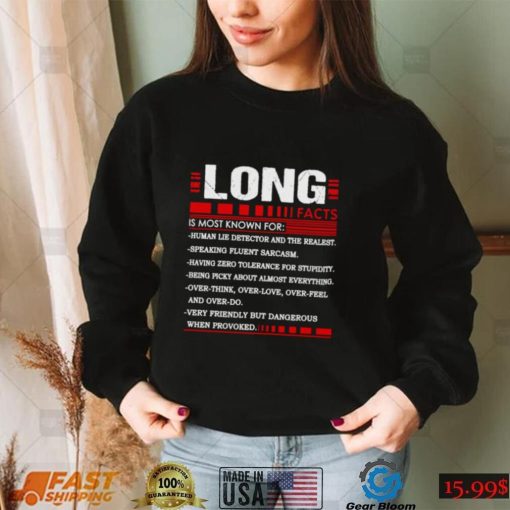 long is most known for human lie detector shirt shirt