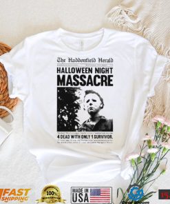 michael myers halloween haddonfield herald news article shirt shirt