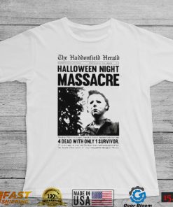 michael myers halloween haddonfield herald news article shirt shirt