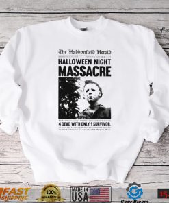 michael myers halloween haddonfield herald news article shirt shirt