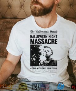 michael myers halloween haddonfield herald news article shirt shirt