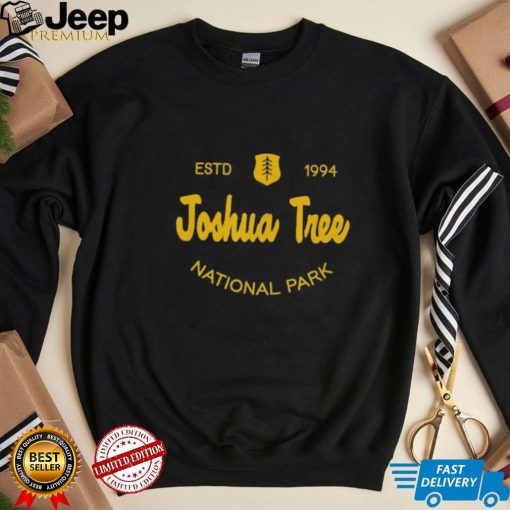 Joshua tree national park classic script style text shirt