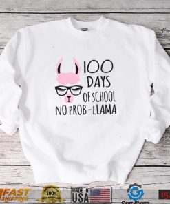 100 Days Of School No Probllama Unisex T Shirt