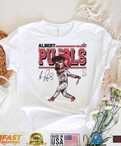 Albert Pujols T Shirt St. Louis Baseball Albert Pujols St. Louis Cartoon WHT