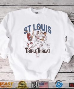 St Louis Cardinals Triple Threat Molina Wainwright Pujols Signatures Shirt