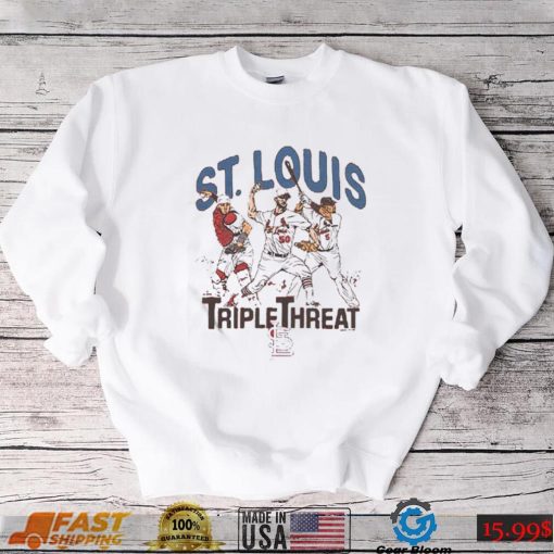 St Louis Cardinals Triple Threat Molina Wainwright Pujols Signatures Shirt