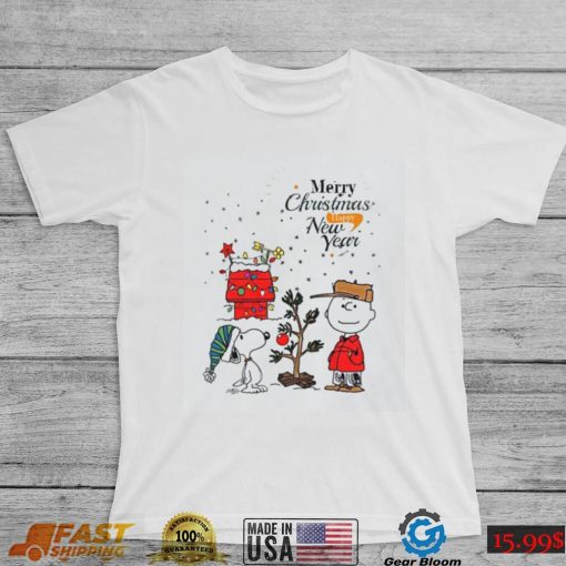 Charlie Brown Christmas T shirt Merry Xmas And Happy New Year Charlie Brown And Snoopy