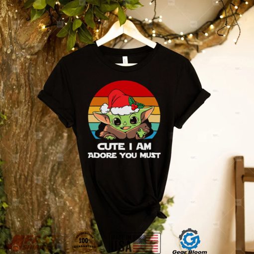 Christmas Holiday Baby Yoda Christmas T shirt Cute I Am Adore You Must