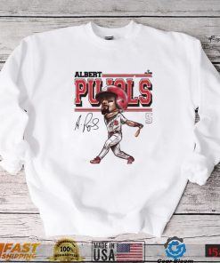 Albert Pujols T Shirt St. Louis Baseball Albert Pujols St. Louis Cartoon WHT