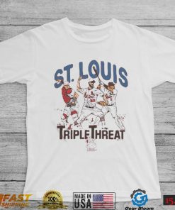 St Louis Cardinals Triple Threat Molina Wainwright Pujols Signatures Shirt