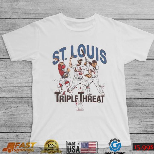 St Louis Cardinals Triple Threat Molina Wainwright Pujols Signatures Shirt