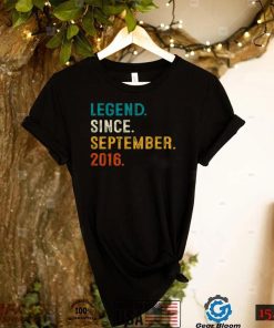 6 Years Old Gifts Legend Since September 2016 6th Birthday T Shirt