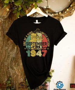 75 Years Old Gift 75th Birthday Awesome Since September 1947 T Shirt