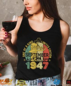 75 Years Old Gift 75th Birthday Awesome Since September 1947 T Shirt