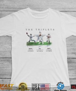 The Triplets Michael Irvin Troy Aikman And Emmitt Smith Dallas Cowboys Signatures Shirt