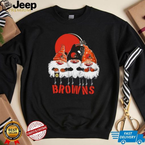 Gnomies Cleveland Browns Christmas Cleveland Browns T Shirt