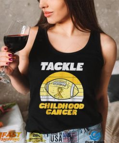 Football Tackle Childhood Cancer Awareness Ribbon T Shirt