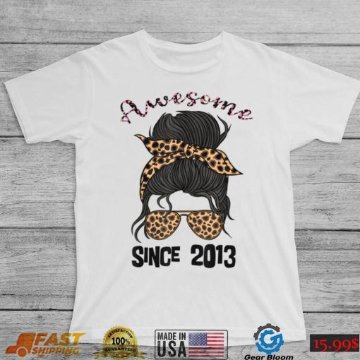 9 Year Old Awesome Since 2013 9th Birthday Woman and Girl T Shirt