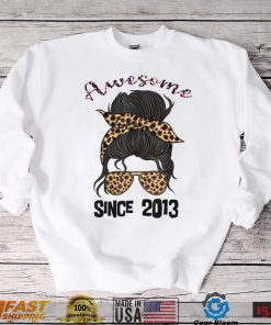 9 Year Old Awesome Since 2013 9th Birthday Woman and Girl T Shirt