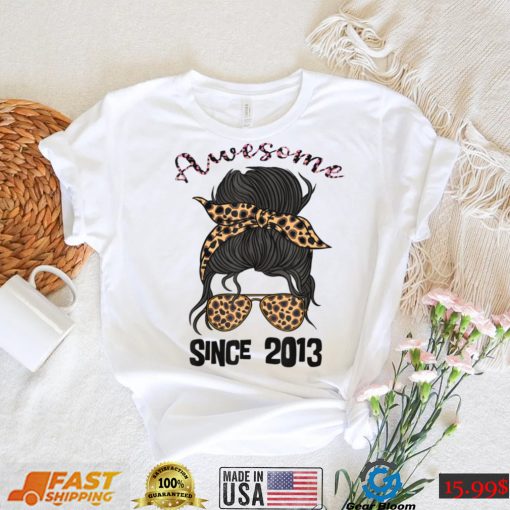 9 Year Old Awesome Since 2013 9th Birthday Woman and Girl T Shirt