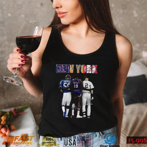 Awesome New York Sports Teams New York Yankees New York Knicks New York Giants T shirt