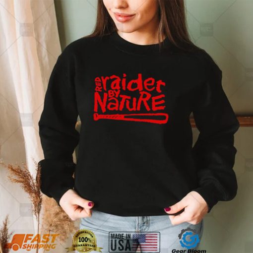 Awesome red Raider by nature baseball art shirt