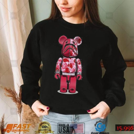 Bearbrick T shirt Bearbrick And Pink Bape Shirt