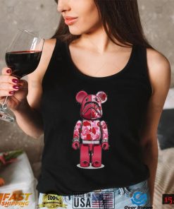 Bearbrick T shirt Bearbrick And Pink Bape Shirt