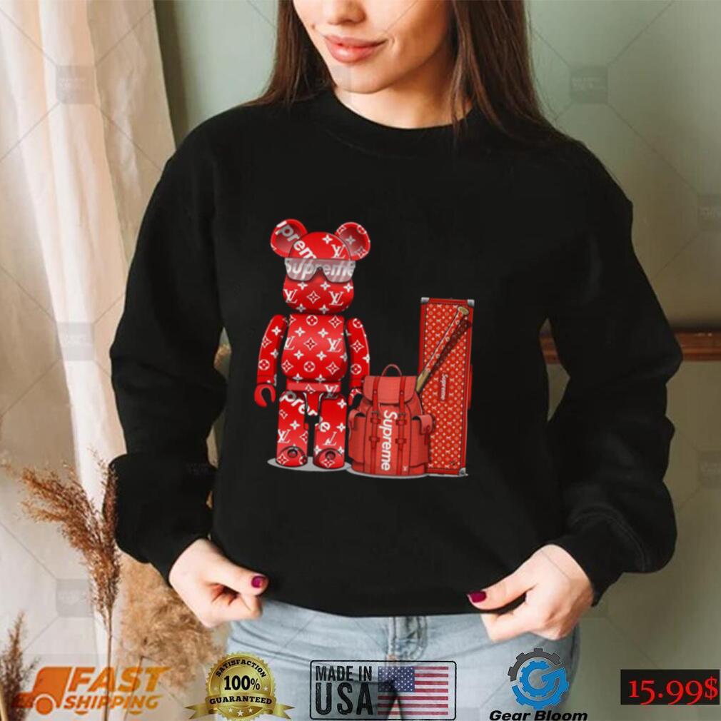 Bearbrick T-shirt Bearbrick And Red Supreme - BipuBunny Store in