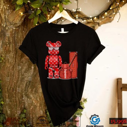 Bearbrick T shirt Bearbrick And Red Supreme Shirt