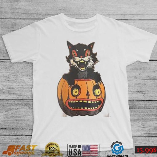 Black Cat On Pumpkin Halloween Horror Nights 2022 T Shirt