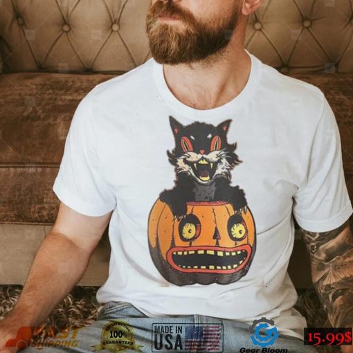 Black Cat On Pumpkin Halloween Horror Nights 2022 T Shirt