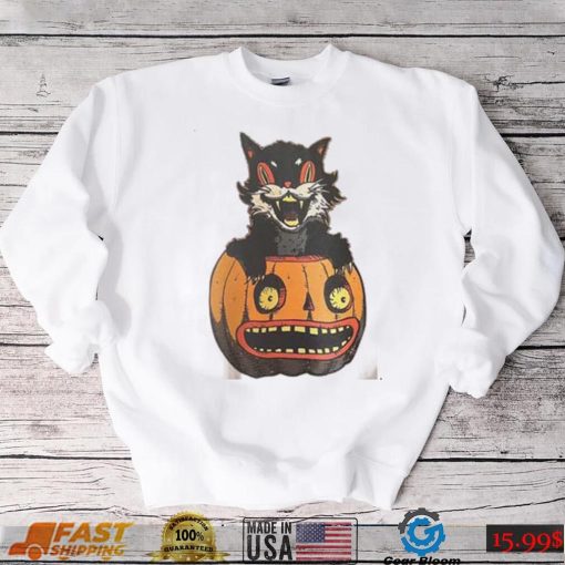 Black Cat On Pumpkin Halloween Horror Nights 2022 T Shirt