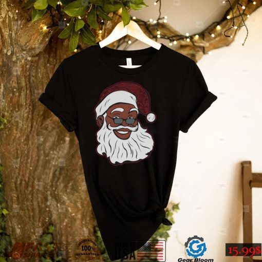 Black Santa Claus Christmas African American T Shirt