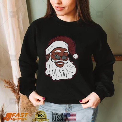 Black Santa Claus Christmas African American T Shirt