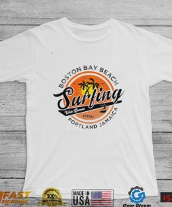 Boston Bay Beach surfing Portland Jamaica logo shirt