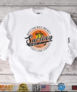 Boston Bay Beach surfing Portland Jamaica logo shirt