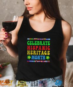 Celebrate Hispanic Heritage Month Latino Hippie Country Flag T Shirt