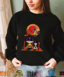 Charlie Brown And Snoopy Watching Cleveland Browns Halloween Cleveland Browns T Shirt