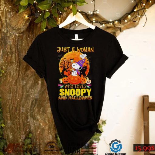 Charlie Brown Halloween Tee Shirt Just A Woman Who Loves Snoopy And Halloween