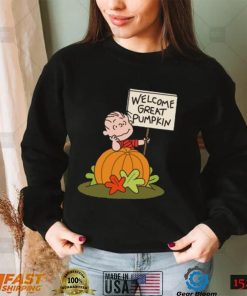 Charlie Brown Welcome Great Pumpkin Halloween Shirt