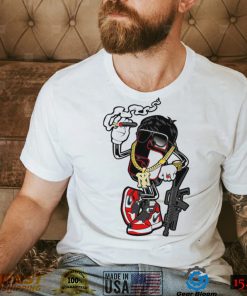 Chicago Bulls logo smoking with gun shirt