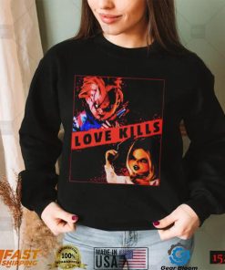 Childs Play Chucky And Tiffany Love Kills Shirt Long Sleeve, Ladies Tee