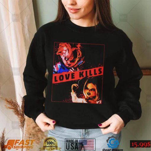 Childs Play Chucky And Tiffany Love Kills Shirt Long Sleeve, Ladies Tee